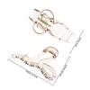 Beavorty 2pcs Heart Shaped Hair Claw Clips Brown Non-slip Mini Hair Jaw Clips for Styling Accessories for Women view 2