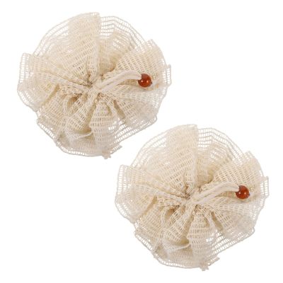 2Pcs Ramie Fiber Bath Ball Shower Scrubber Ball for Exfoliation
