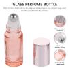 LIFKICH 6pcs 5ml Glass Roller Bottles Refillable Essential Oil Bottles with Rose Gold Roller Balls and Caps for Travel Perfume and Oil Storage view 3