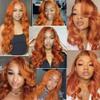 Ginger Orange Body Wave Bundles #350 Bundles Human Hair 24 26 28 Inch Unprocessed Virgin Orange Body Wave Bundle Human Hair Extensions 50g/Bundles view 2