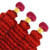 Red Bundles Deep Wave Bundles Human Hair 20 20 20 Inch Unprocessed Brazilian Virgin Hair Weave 3 Bundle Red Deep Wave Human Hair Extensions 50 Grams Per Bundle For Woman view 4