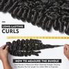 Burmese Curly Bundles Human Hair 3C4A Spiral End Quick Water Wave Human Hair Bundles Extensions 4 Pcs for Women 20 20 20 20 inch Natural Black view 2