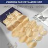 VQQSWAN Raw Bundles Human Hair Body Wave, Bleachable & Dyeable, No Shedding, No Tangles, 15A Raw Vietnamese Hair Bundles, 22Inch, 3X Longer Lifespan, 613 Bleach Blonde view 3