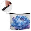 VTCTOASY Blue Peony Makeup Bag for Women Compact & Spacious Makeup Pouch Small Toiletry Bags with Zipper Portable Waterproof Coin Purse Pu Leather Travel Organizer Pouches view 4