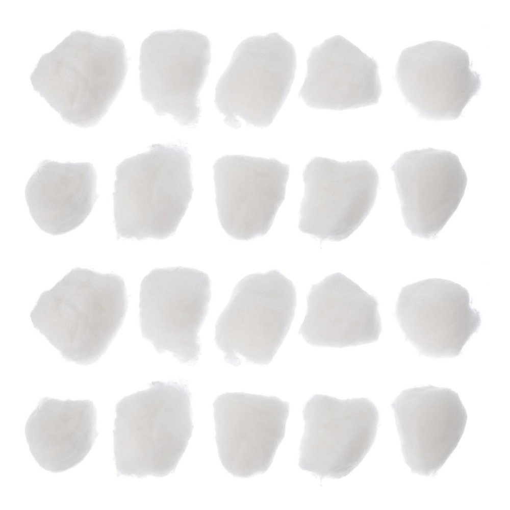 Pure Cotton Balls for Tattoos and First Aid, 12 Bags Disposable Sterilized Non Cotton Balls for Beauty Care and Cleaning Supplies