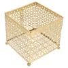 Gold Iron Vanity Organizer Basket for Makeup and Toiletries Storage view 1