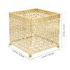 Gold Iron Vanity Organizer Basket for Makeup and Toiletries Storage view 2