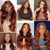 34 Inch Reddish Brown Bundles Body Wave Aubrn Bundles Human Hair Copper Red Bundle Human Hair Unprocessed Virgin Color 33 Body Wave Bundle 50g view 2