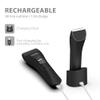 RAIZEL Electric Body Hair Trimmer for Men and Women, Waterproof Groin and Bikini Trimmer, Wet/Dry Cordless Shaver with USB Standing Charge Dock (Black) view 4
