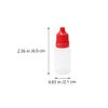 Beavorty 50pcs 10ml Translucent Squeezable Eye Dropper Bottles Portable Empty Liquid Containers for Travel and Daily Use Random Color view 2