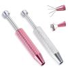 Skrfren 2 PCS Piercing Ball Grabber Tool for Changing Jewelry Diamond Claw Tweezers Jeweler Gem Pick Up Tool Anti Slip 4 Claw Earring Grabber Tools for Small Parts Pickup(Silver+Pink) view 1