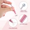 Skrfren 2 PCS Piercing Ball Grabber Tool for Changing Jewelry Diamond Claw Tweezers Jeweler Gem Pick Up Tool Anti Slip 4 Claw Earring Grabber Tools for Small Parts Pickup(Silver+Pink) view 3