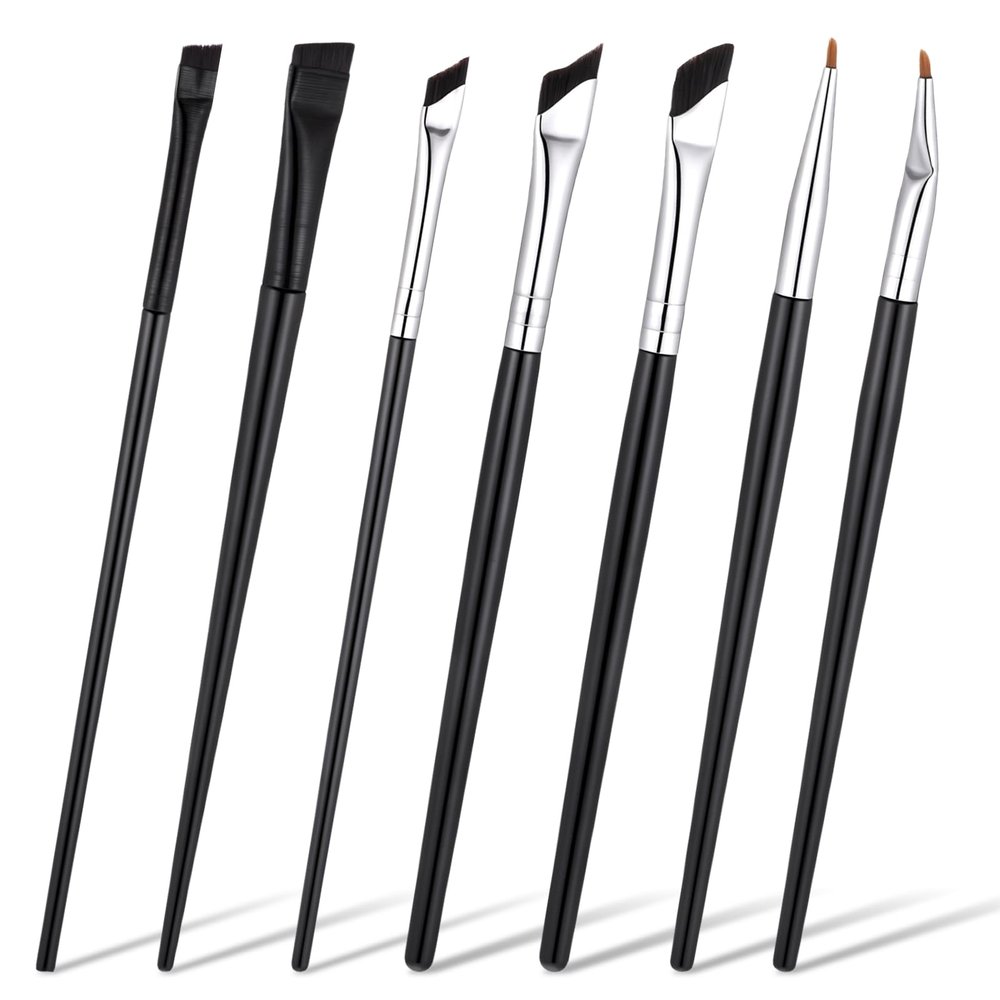 14 Pcs Angled Eyeliner Brush Precision Thin Eye Liner Makeup Brushes Professional Concealer Brow Brushes Soft Flat Eyeliner Brush Makeup Tool for Women Cosmetic Liquid Blending Cream brushes