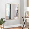 30 in x 30 in Gold Metal Framed Square Bathrrom Mirror for Wall. view 2