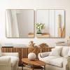 30 in x 30 in Gold Metal Framed Square Bathrrom Mirror for Wall. view 3