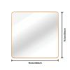 30 in x 30 in Gold Metal Framed Square Bathrrom Mirror for Wall. view 4