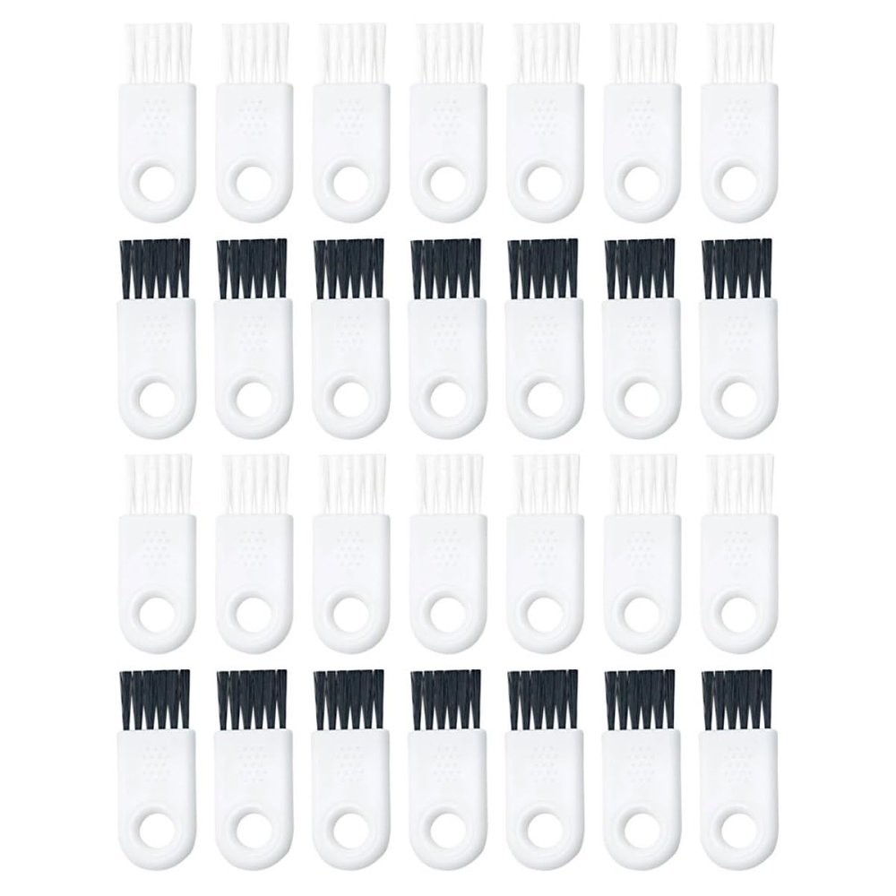 ARTSEWPLY 30pcs Electric Shaver Cleaning Brush Razor Cleaner Tool White and Black Bristles for Mens Shaving Razor Maintenance and Hygiene