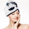 CLISPEED Coral Fleece Hair Drying Towel Cap for Women, Quick Absorbent Thick Bathing Hat, Soft Water-Absorbent Shower Wrap for Fast Hair Drying in Bathroom and Travel, White view 4