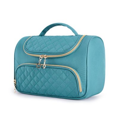 NRFJFOP Large Capacity Travel Makeup bag,Cosmetic Make Up Organizer Case, Flap Wide Pouch for Toiletries