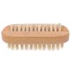 CATIEBYE Wooden Nail Cleaning Brush with Natural Boar Bristle, Manicure Dust Scrub Brush for Home and Salon Use, Fingernail Cleaning Tool for Precise Nail Art Maintenance view 1