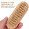 CATIEBYE Wooden Nail Cleaning Brush with Natural Boar Bristle, Manicure Dust Scrub Brush for Home and Salon Use, Fingernail Cleaning Tool for Precise Nail Art Maintenance view 3
