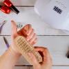CATIEBYE Wooden Nail Cleaning Brush with Natural Boar Bristle, Manicure Dust Scrub Brush for Home and Salon Use, Fingernail Cleaning Tool for Precise Nail Art Maintenance view 4