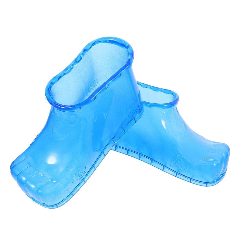 ARTSEWPLY Foot Soak Shoes 1 Pair Small Size 12.5cm Blue High Tube Foot Bath Spa Boots for Home Use and Relaxation