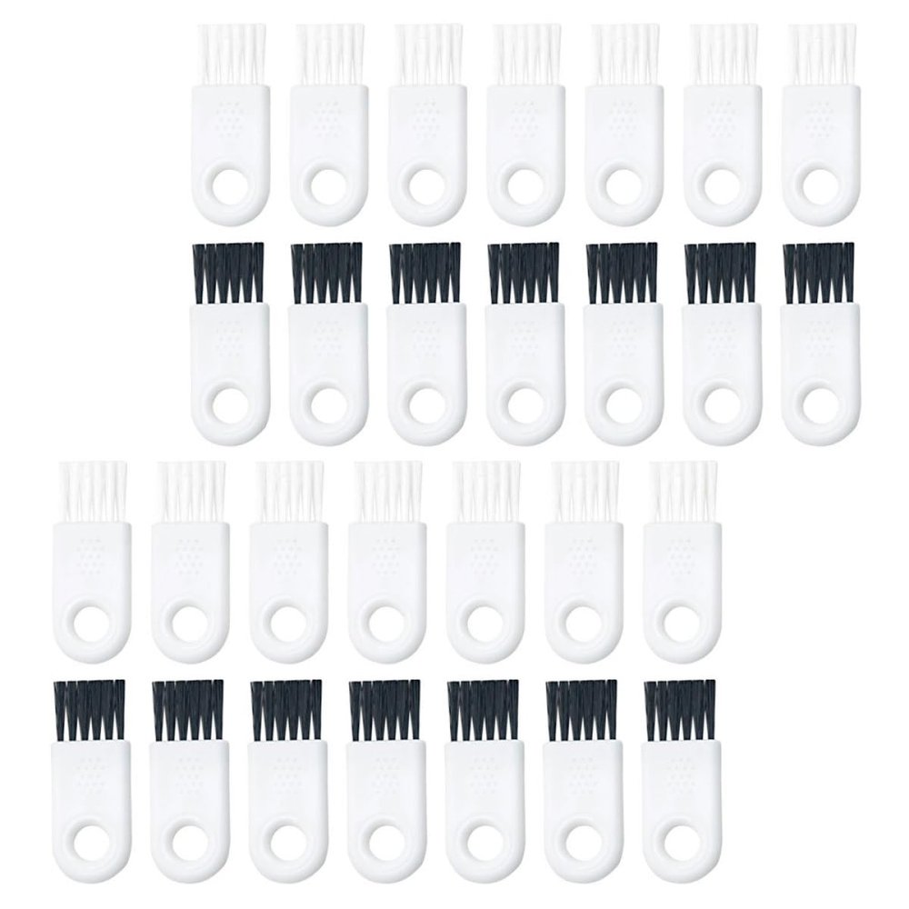 ADOCARN 30pcs Electric Shaver Cleaning Brushes with White and Black Bristles Small Tool Brush for Razor Maintenance and Hair Removal Cleaning in Personal Grooming