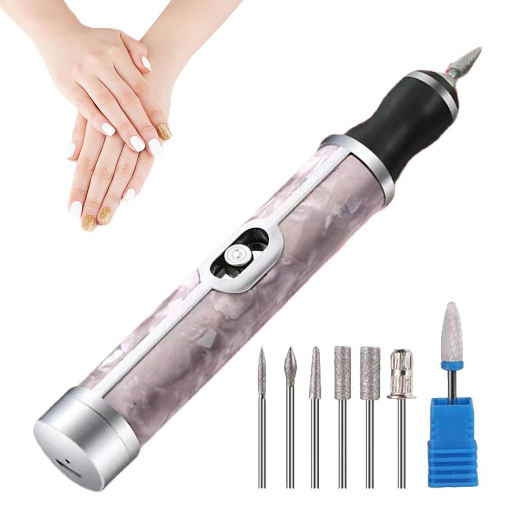 Nail Filer Electric Cordless 4 Speeds Grinding Edge Shaping Nail Removing