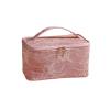 kinganrun Lace make up bags, fashionable and luxurious versatile storage bag, large-capacity portable travel toiletry bag,(Pink) view 1