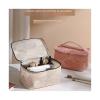 kinganrun Lace make up bags, fashionable and luxurious versatile storage bag, large-capacity portable travel toiletry bag,(Pink) view 3