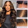 visheart 34 Inch Body Wave Lace Front Wigs Human Hair 1B/30 Ombre view 2