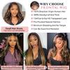 visheart 34 Inch Body Wave Lace Front Wigs Human Hair 1B/30 Ombre view 3