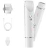 Bikini Trimmer for Women, 2 in 1 Electric Razor & Bikini Shaver for Womens IPX7 Waterproof Body Hair Trimmer and Facial Hair Remover,White view 1