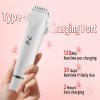 Bikini Trimmer for Women, 2 in 1 Electric Razor & Bikini Shaver for Womens IPX7 Waterproof Body Hair Trimmer and Facial Hair Remover,White view 3