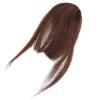 VILLCASE Women Clip-on Hair Bangs Extensions, Fluffy Air Bangs Fringe, Natural Light Brown Fake Front Hair Fringe for Daily Wear view 1