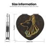 Retelly Ancient Egyptian God Anubis Portable Pocket Makeup Mirror - Dual Normal & Magnifying, Pu Leather Heart Shape view 3