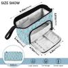 Bolaz Aqua Floral Large Capacity Pencil Case Pen Bag Zipper Pencil Pouch Big Aesthetic organizer Back to School Supplies view 3