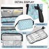 Bolaz Aqua Floral Large Capacity Pencil Case Pen Bag Zipper Pencil Pouch Big Aesthetic organizer Back to School Supplies view 4