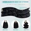 Deep Wave I Tip Hair Extensions Human Hair 16 Inch #1B Natural Black 50G view 4
