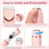 Electric Shaver for Women Portable Rechargeable Double-Head Bikini Trimmer IPX7 Waterproof Wet Dry Use Low Noise and Painless for Legs, Underarms, Bikini Line & Face (Pink) view 2