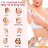 Electric Shaver for Women Portable Rechargeable Double-Head Bikini Trimmer IPX7 Waterproof Wet Dry Use Low Noise and Painless for Legs, Underarms, Bikini Line & Face (Pink) view 3