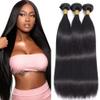 #1B Human Hair Bundles Straight Bundles Human Hair 14 16 18 Inch NerriHou Brazilian Virgin Hair 3 Bundle Natural Color Straight Bundles Human Hair Extensions 50 Gram Per Bundle view 1