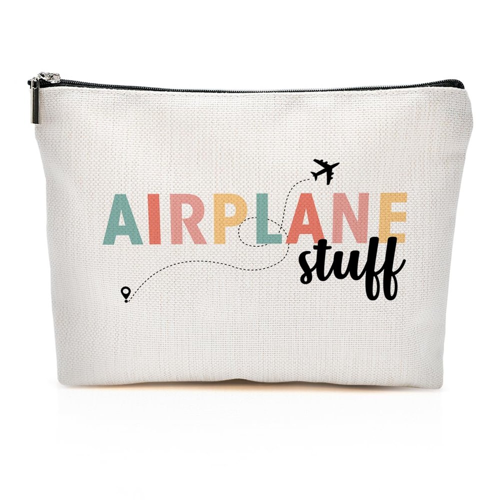 Pilot Gifts Makeup Bag, Aviation Gifts Flight Cosmetic Bags Zipper Pouch