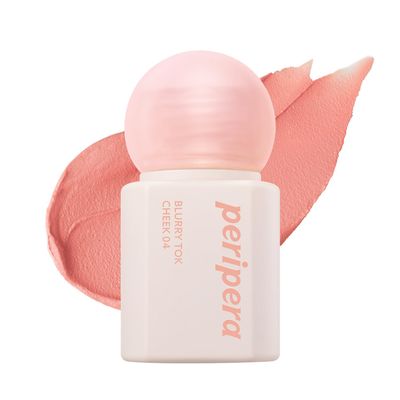 PERIPERA Blurry Tok Cheek Liquid Blush | Matte Blurring Finish, Lightweight & Buildable Texture, Long-Lasting Korean Blush for Cheeks, Safe for Sensitive Skin (04 GUAVA BLENDED)
