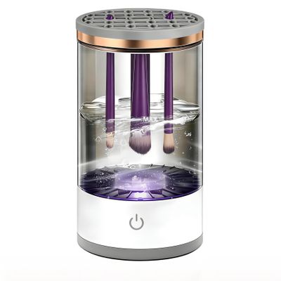 Electric Makeup Brush Cleaner - Portable Compact Design for Travel Home Use - Professional Makeup Brush Cleaning Machine - Automatic Makeup Brush Cleaner