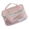 HUJIUTUO Large Capacity Travel Toiletry Organizers Breathable Meshes Cosmetic Storage Bag With Zippers for Makeup Brushes view 1