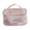 HUJIUTUO Large Capacity Travel Toiletry Organizers Breathable Meshes Cosmetic Storage Bag With Zippers for Makeup Brushes view 4