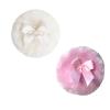 2 Pcs Large Fluffy Powder Puff, 3.54 Inch Ultra Soft Body & Dusting Powder Puff, Washable Reusable Velour for Face,Loose Powder,Wet Dry Makeup(White & Pink) view 1