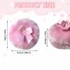 2 Pcs Large Fluffy Powder Puff, 3.54 Inch Ultra Soft Body & Dusting Powder Puff, Washable Reusable Velour for Face,Loose Powder,Wet Dry Makeup(White & Pink) view 2